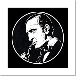 SHERLOCK HOLMES (Circle Black and White) Posters and Art